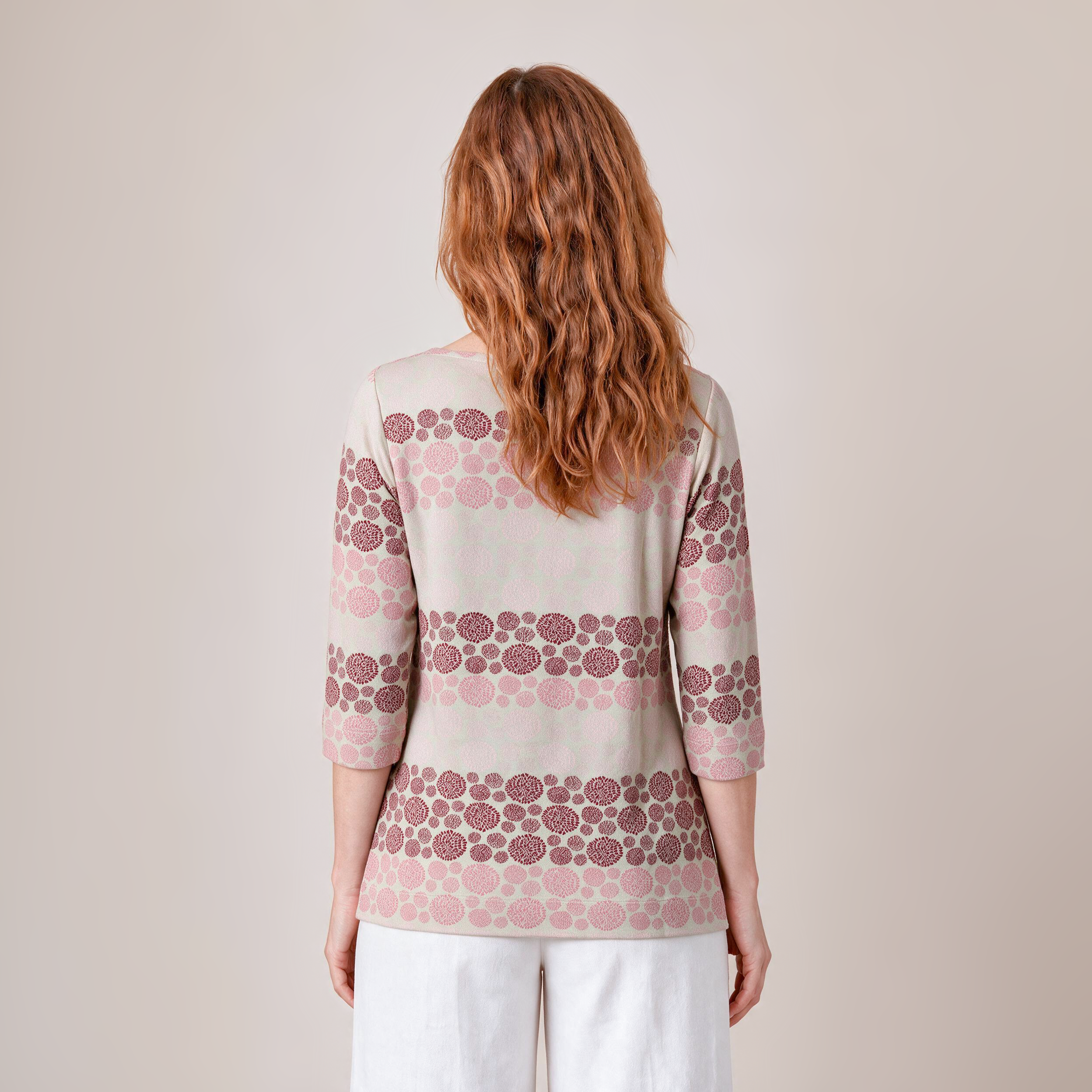 klassischer Pullover rosa – Rückansicht