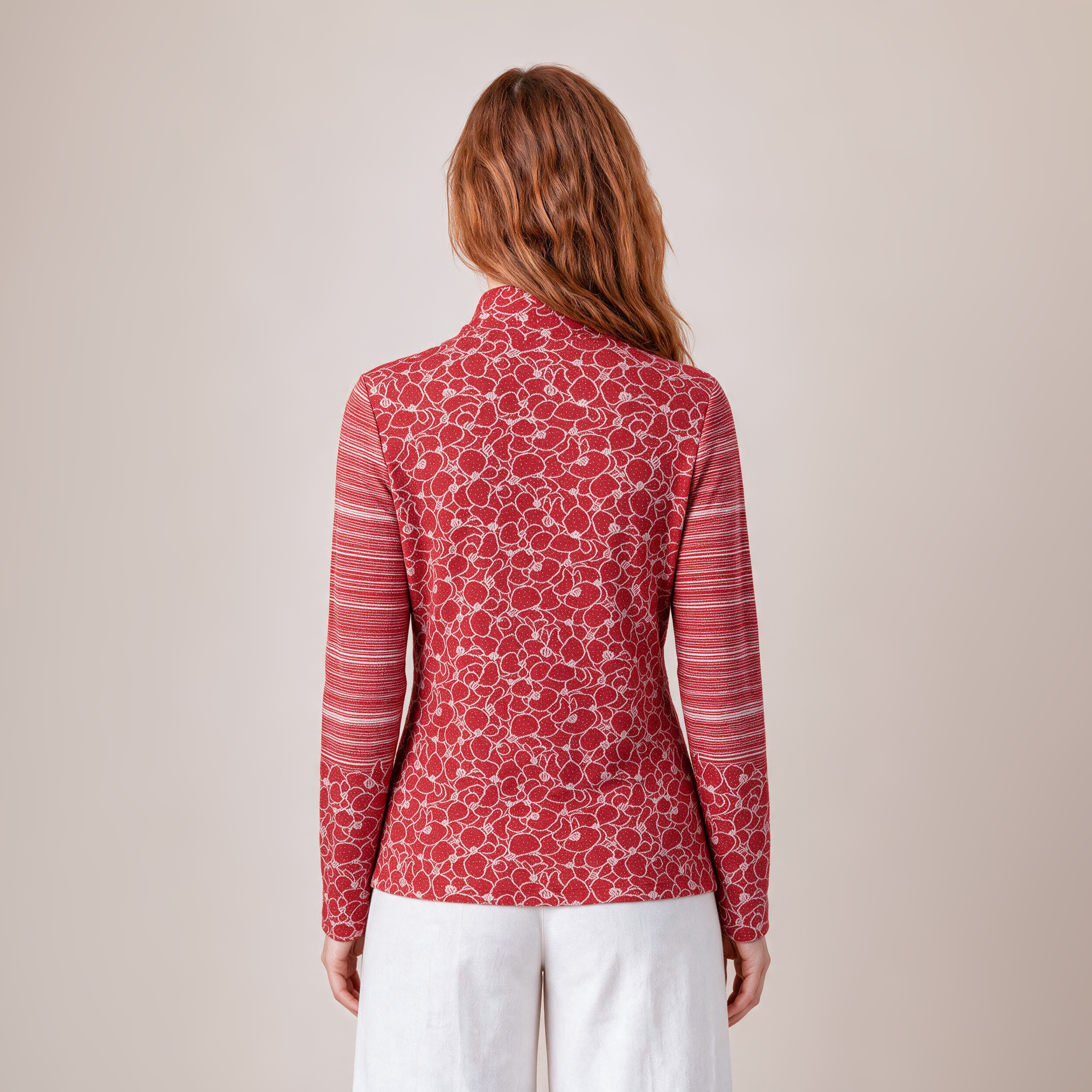Hüllenjacke rot – Rückansicht