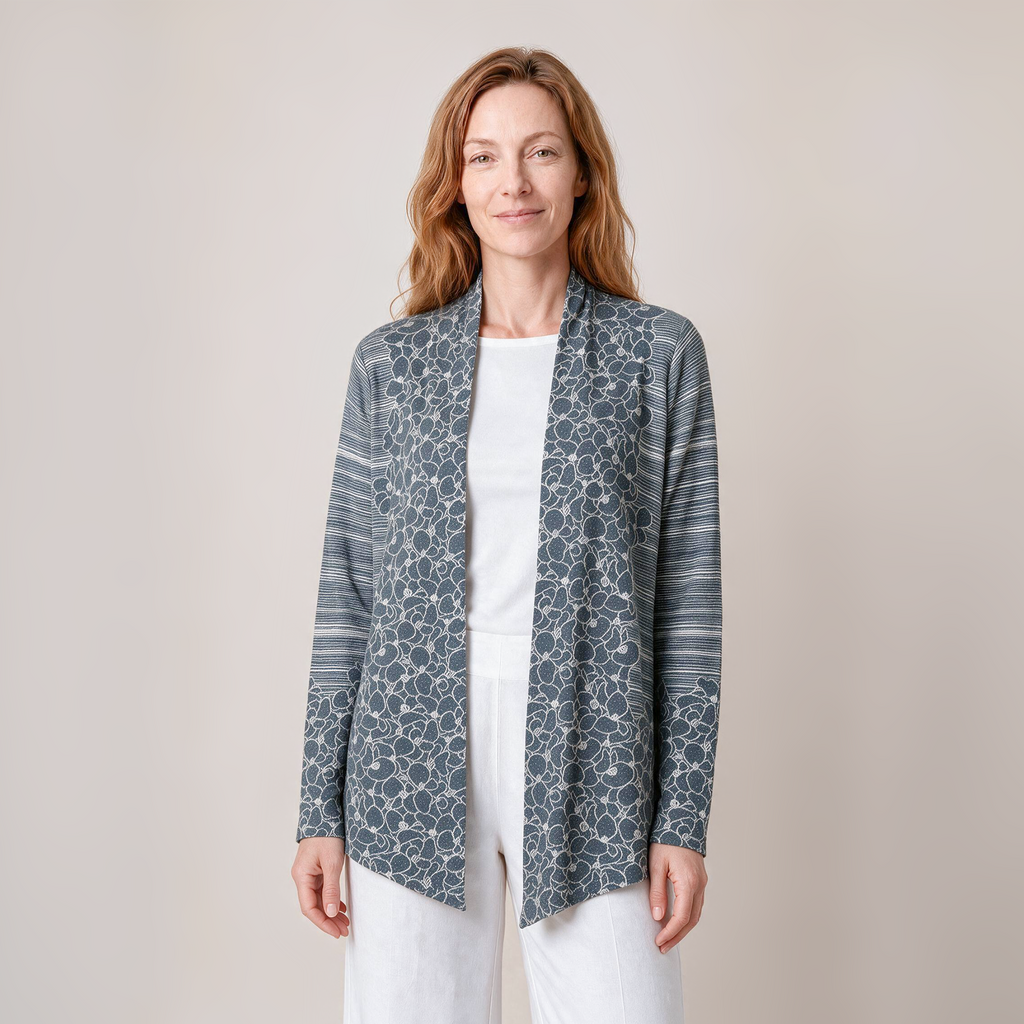 Hüllenjacke grau – Vorderansicht