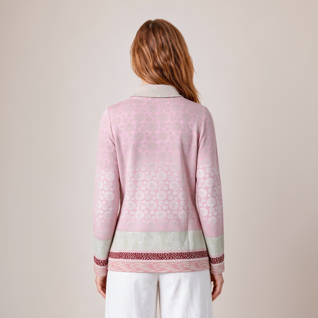 Schalkragenjacke rosa – Rückansicht