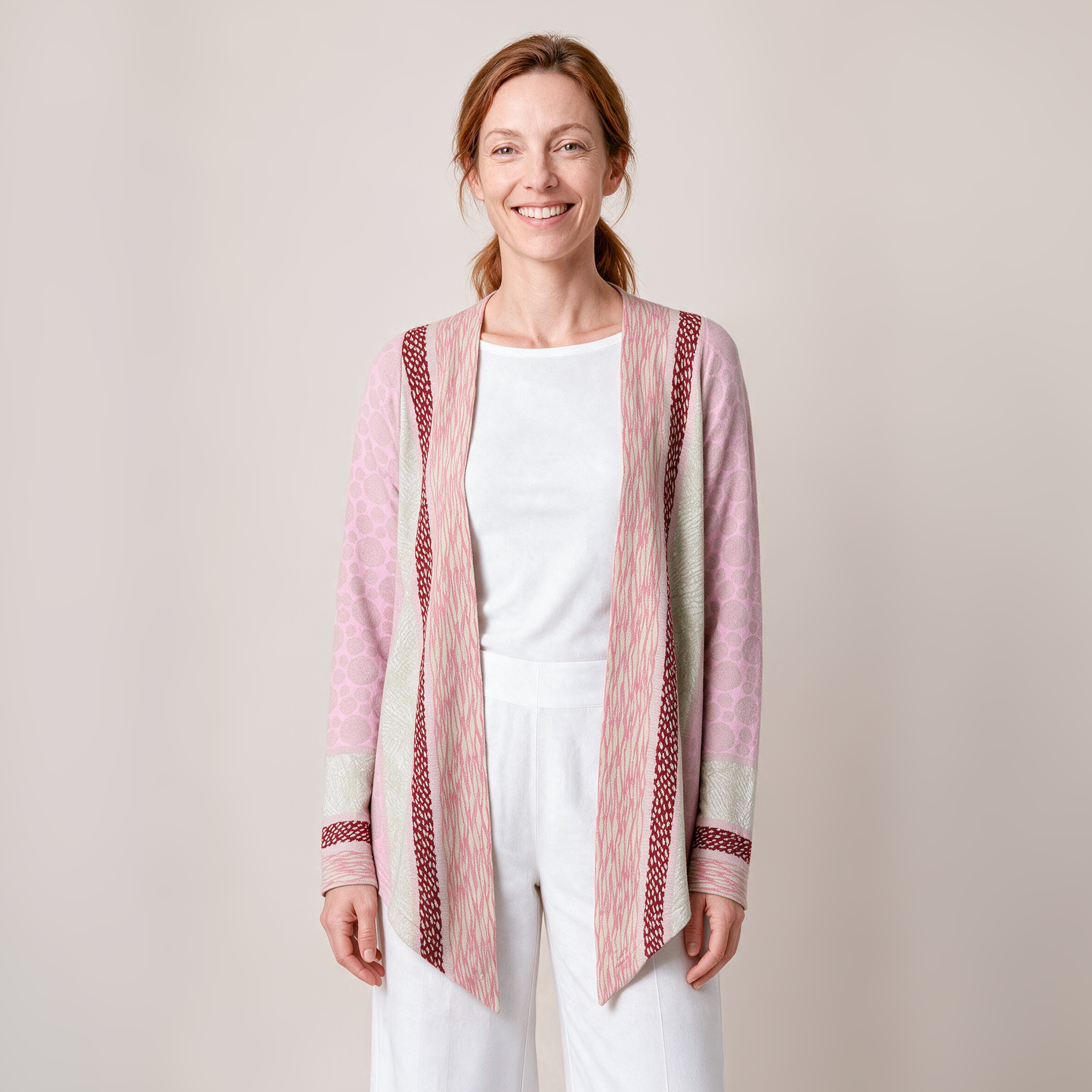 Wickeljacke rosa – Vorderansicht