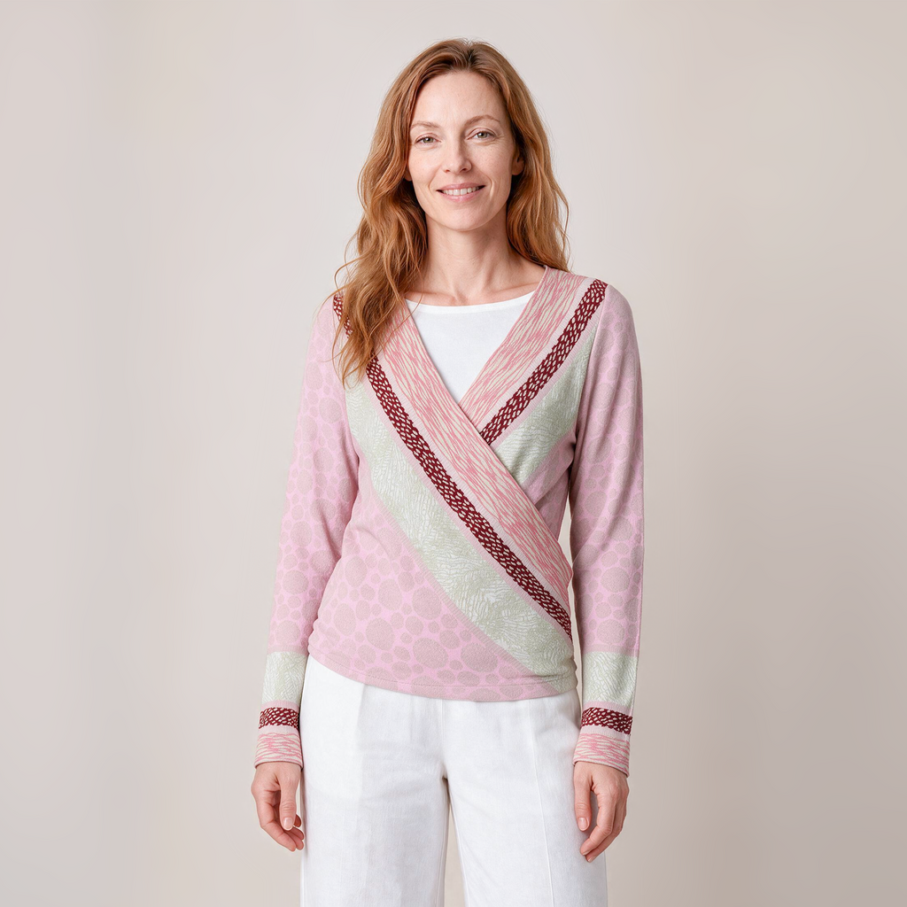 Wickeljacke rosa – Vorderansicht