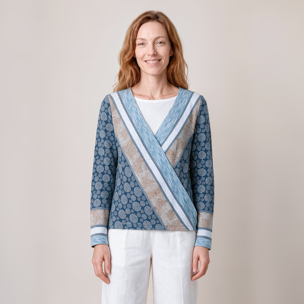 Wickeljacke blau – Vorderansicht