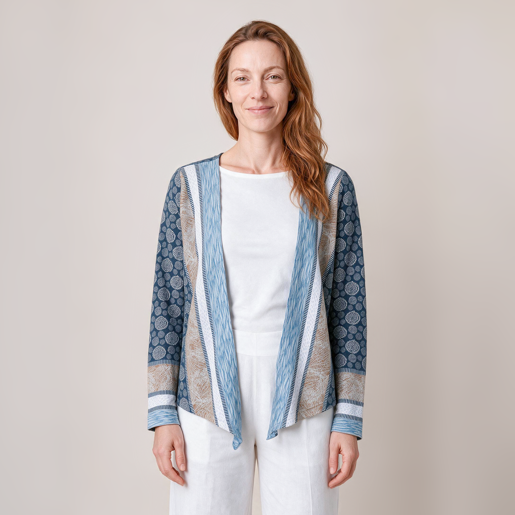 Wickeljacke blau – Vorderansicht
