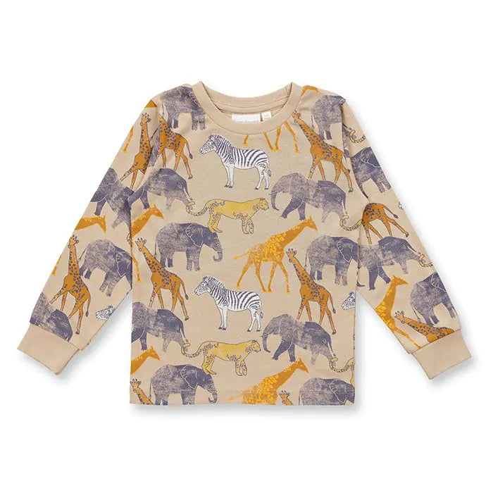 Schlafanzug – Long John Retro | Safari