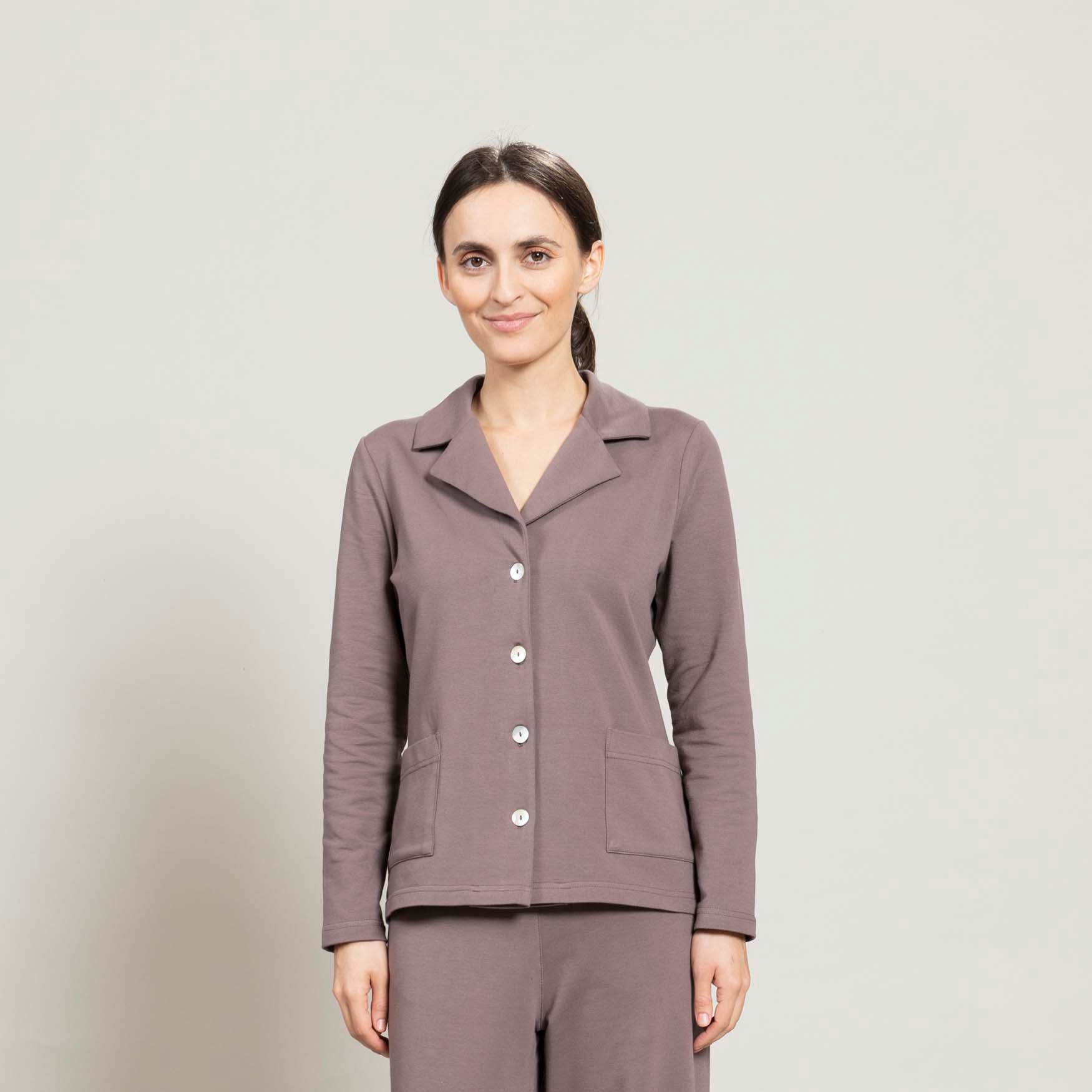 Jacke mit Revers – uni