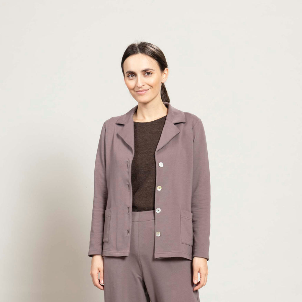Jacke mit Revers – uni