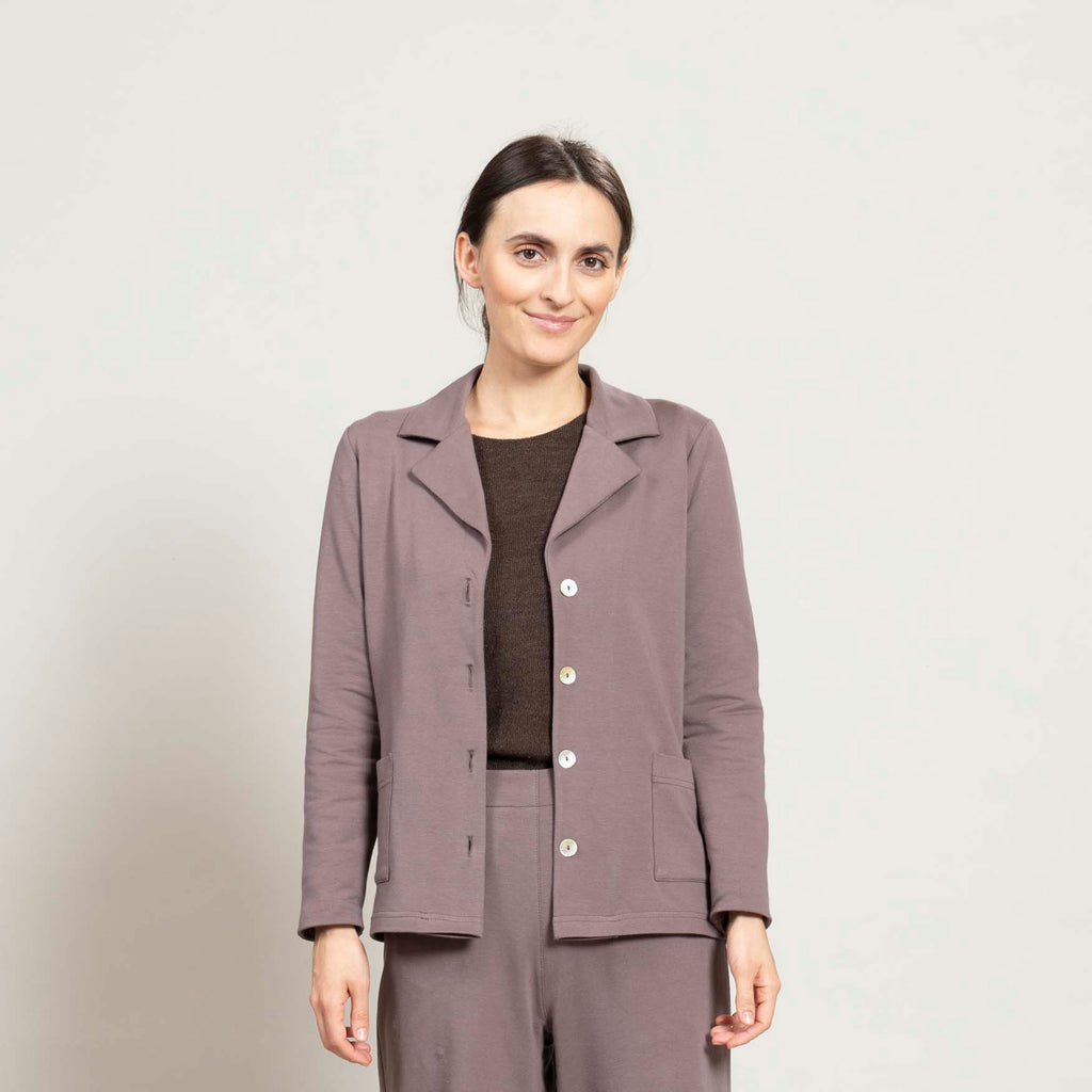 Jacke mit Revers – uni
