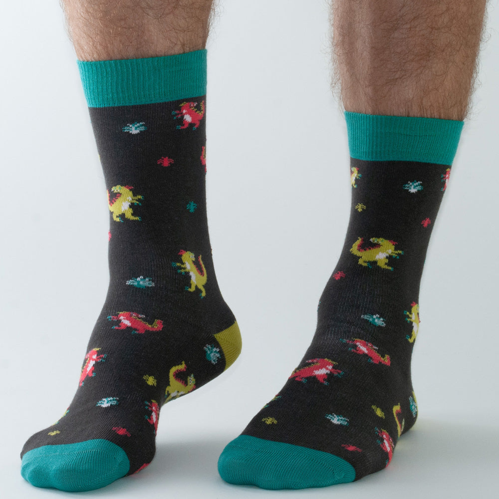 Bambus Herrensocken – Dinosaurier
