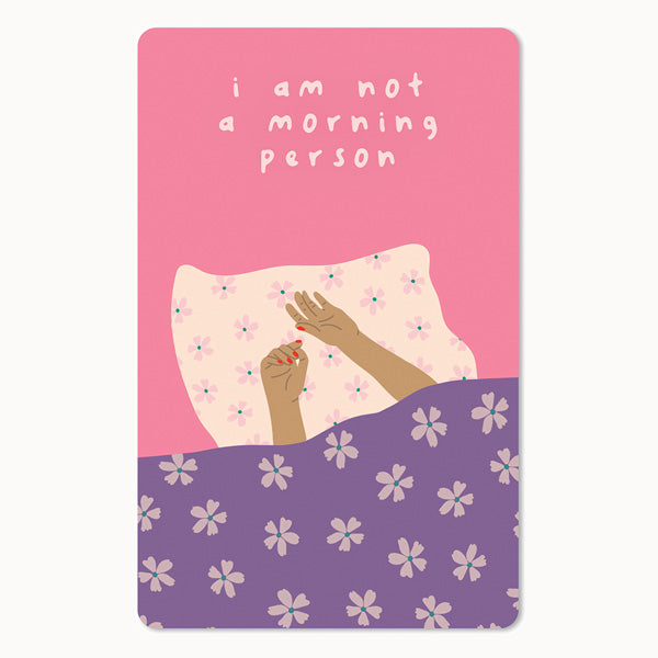 Mini-Postkarte – I am not a morning person