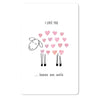 Mini-Postkarte – Love you... | Schaf
