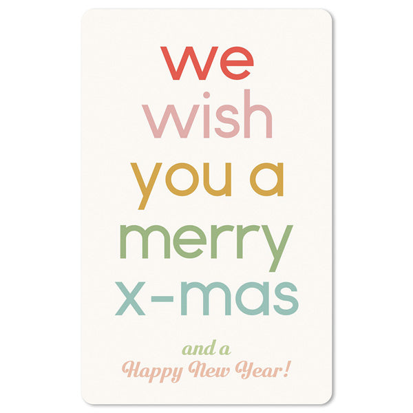 Mini-Postkarte – Wish you a merry x-mas