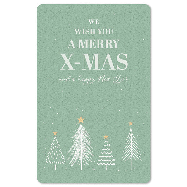 Mini-Postkarte – We wish you a merry x-mas