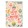 Mini-Postkarte – Eat drink and be merry