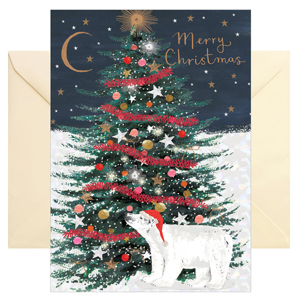 Klappkarte – Merry Christmas | Eisbär
