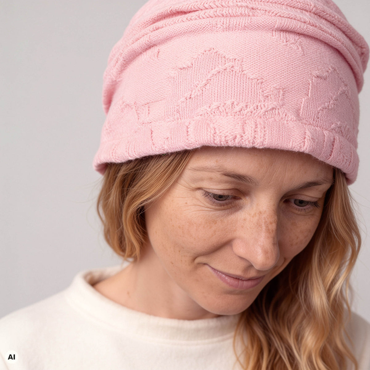 Biesenkappe rosa – Nahaufnahme, mit KI bearbeitet