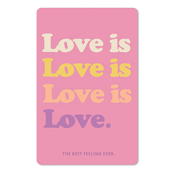 Mini-Postkarte – Love is