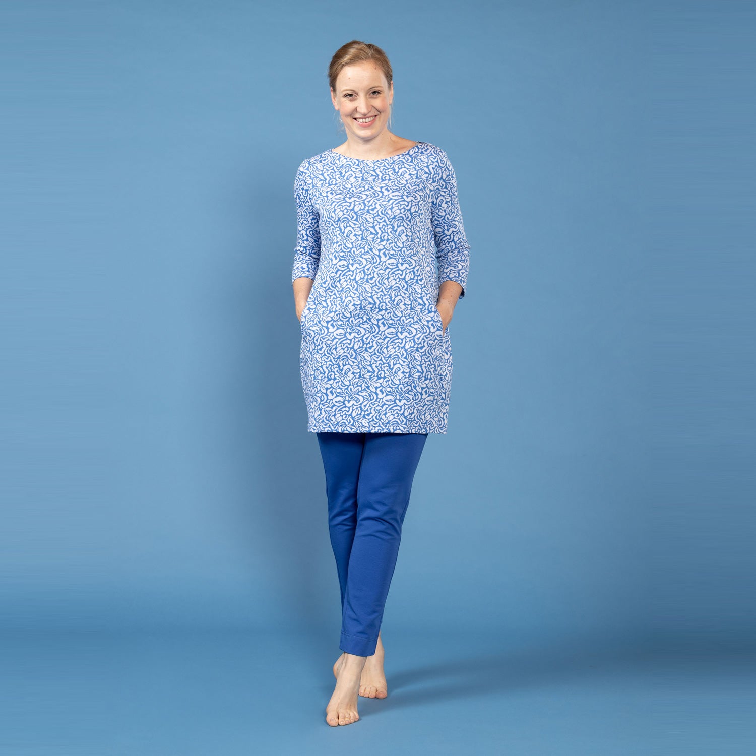 O-Kleid mit Taschen