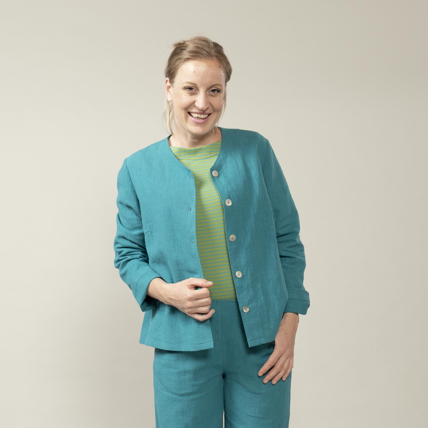 Blusenjacke Leinen – Fanni