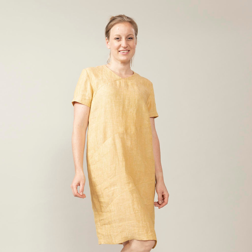 Leinenkleid mit Tasche – Lena