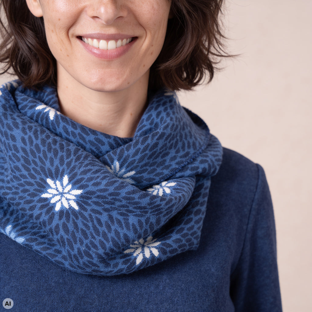 Loop blau – Detailansicht, mit KI bearbeitet
