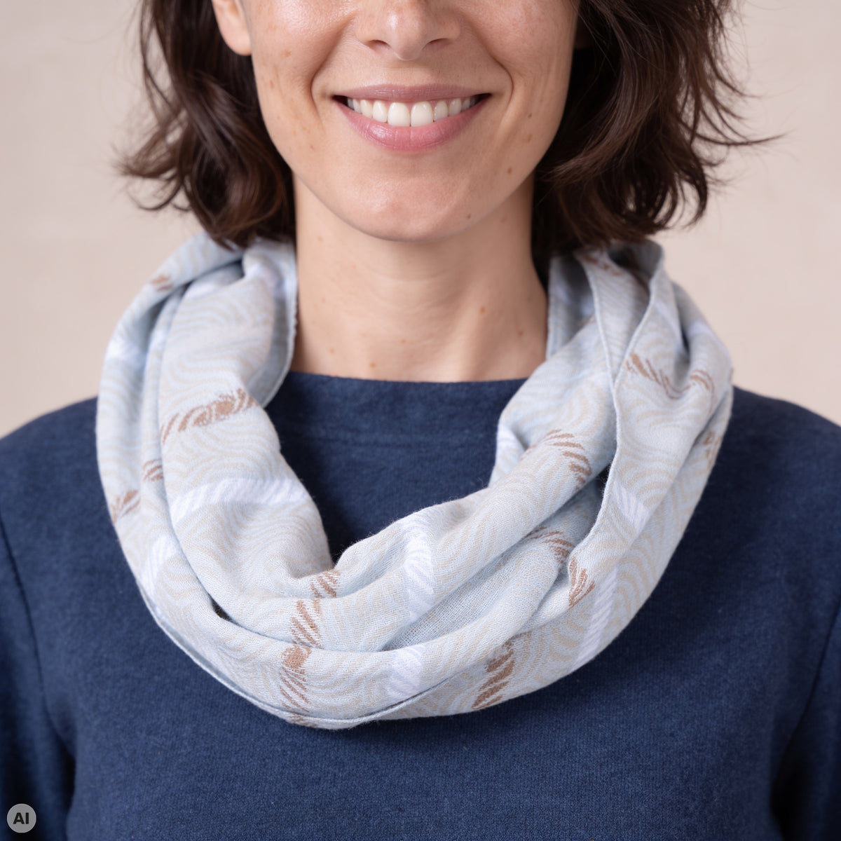 Loop blau – Detailansicht, mit KI bearbeitet
