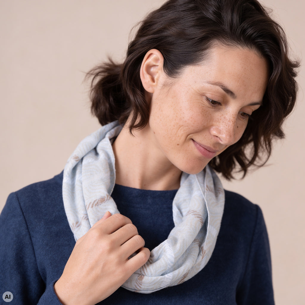 Loop blau – Nahaufnahme, mit KI bearbeitet