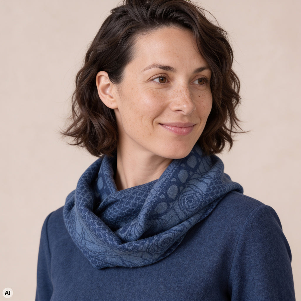 Loop blau – Nahaufnahme, mit KI bearbeitet