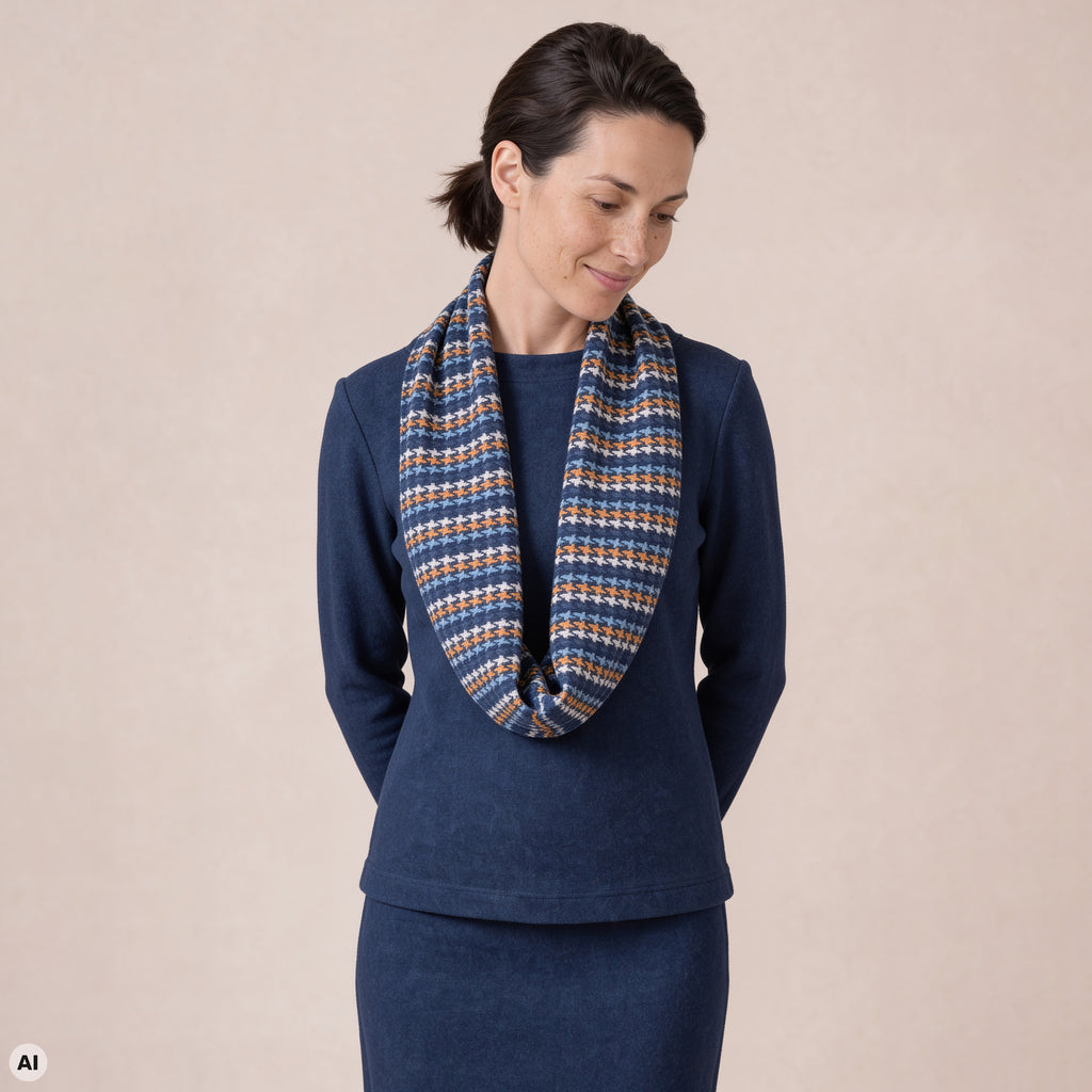 Loop blau – Vorderansicht, mit KI bearbeitet