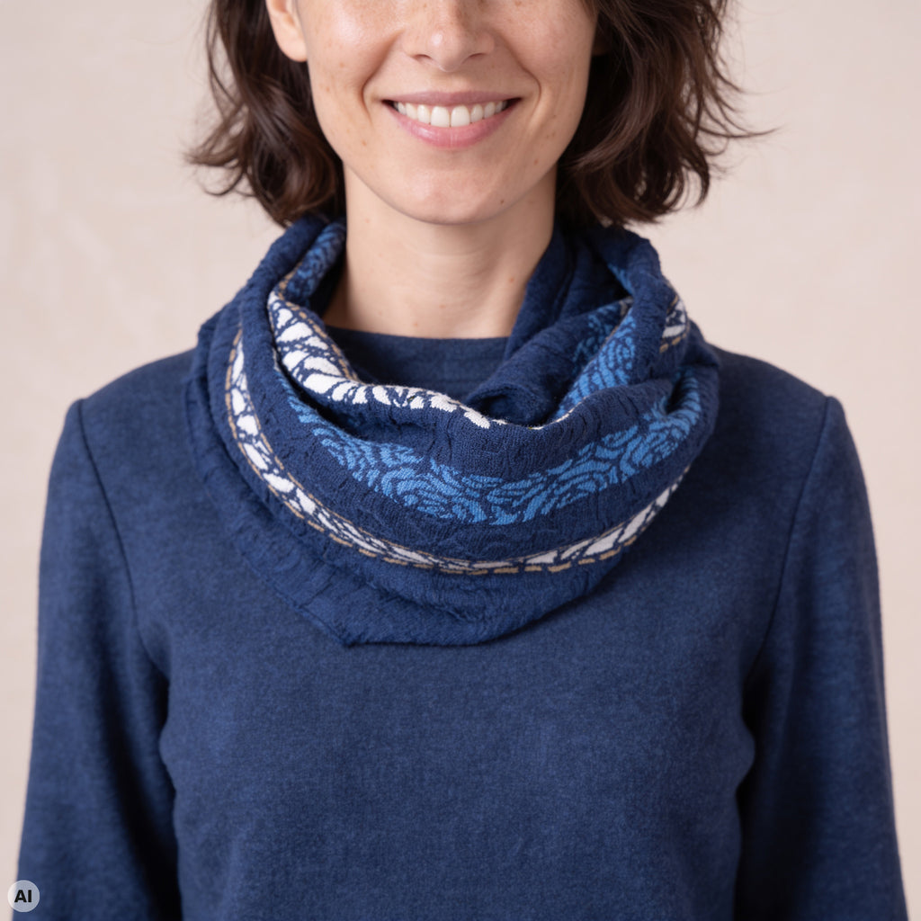 Loop blau – Detailansicht, mit KI bearbeitet