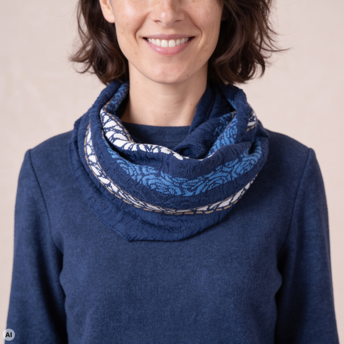 Loop blau – Detailansicht, mit KI bearbeitet