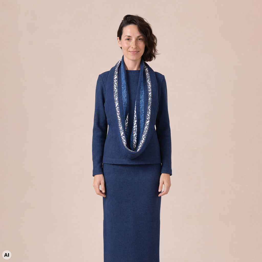 Loop blau – Vorderansicht, mit KI bearbeitet