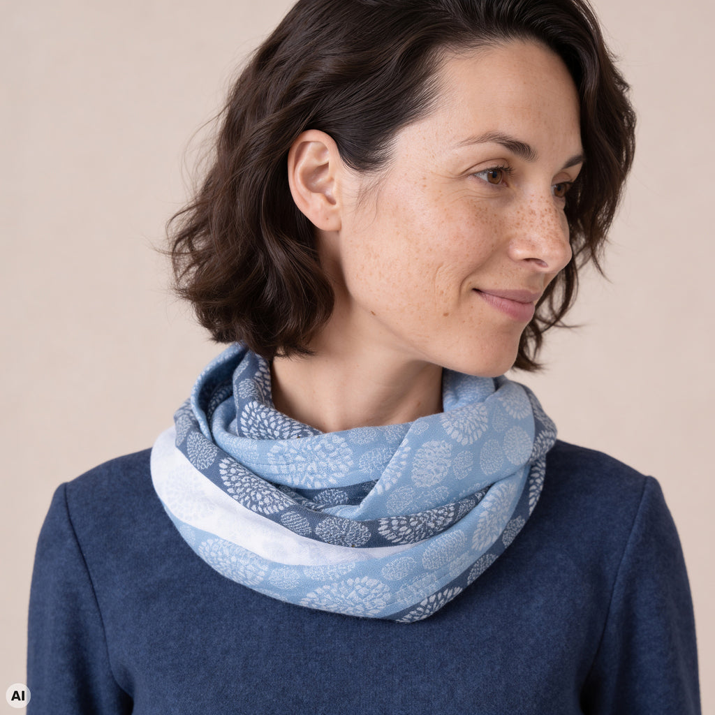Loop blau – Nahaufnahme, mit KI bearbeitet