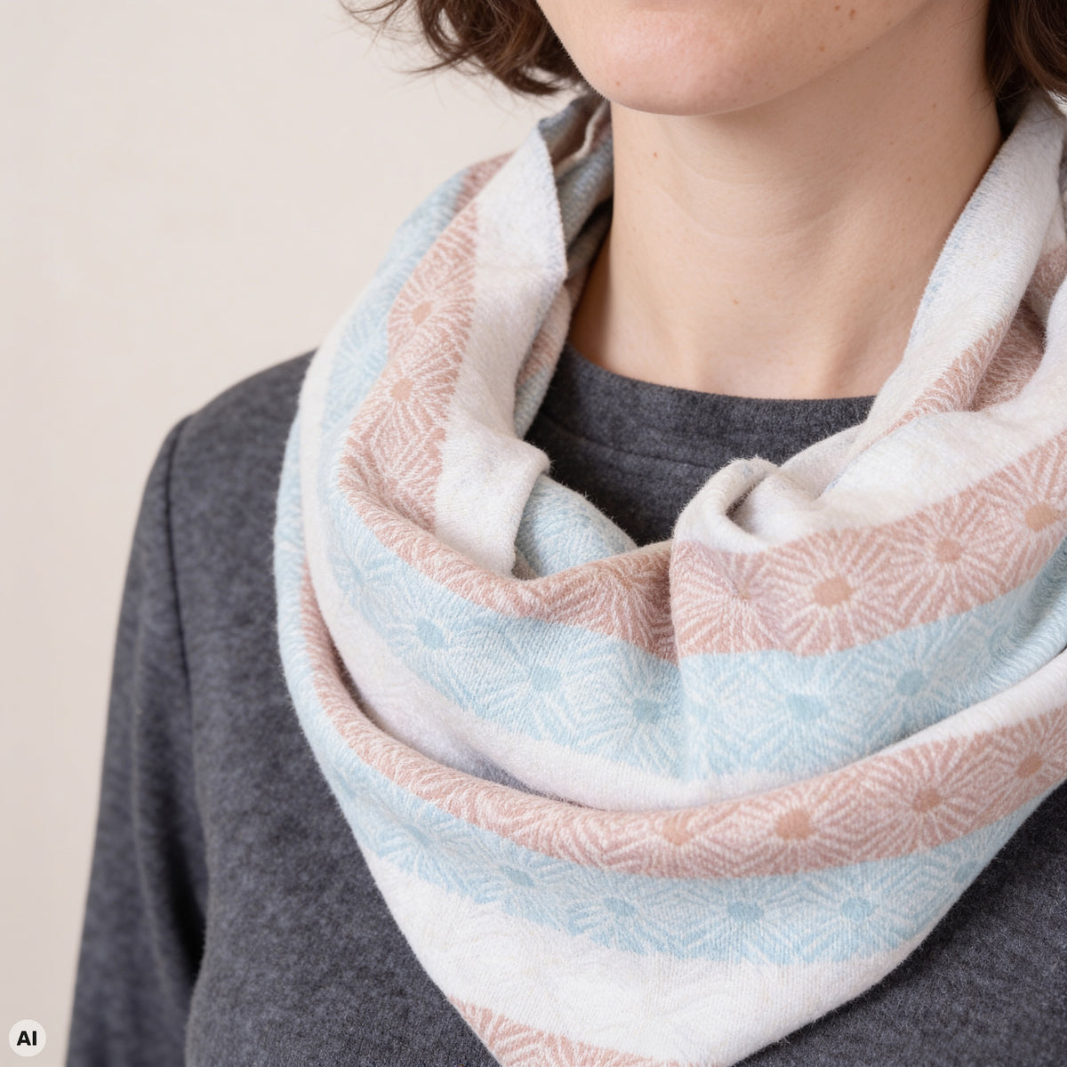 Loop grau – Detailansicht, mit KI bearbeitet
