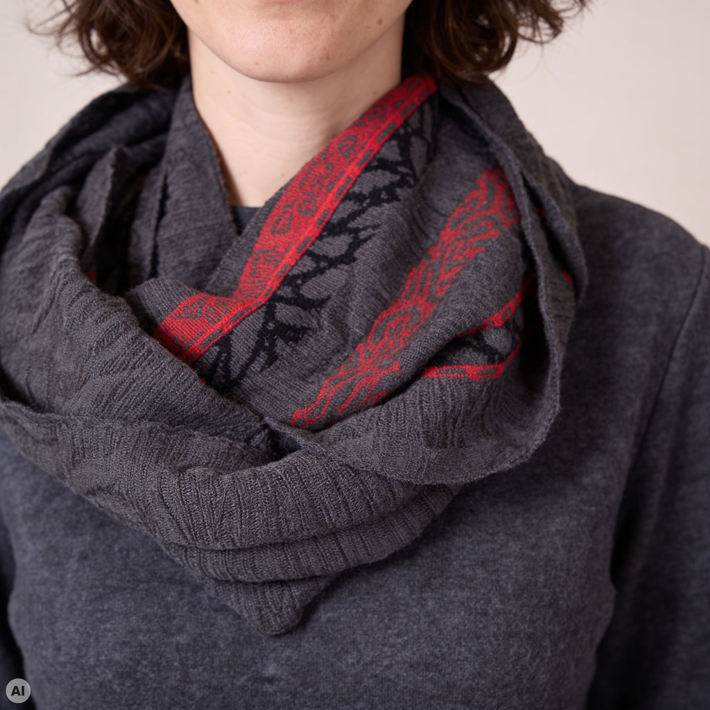 Loop grau – Detailansicht, mit KI bearbeitet