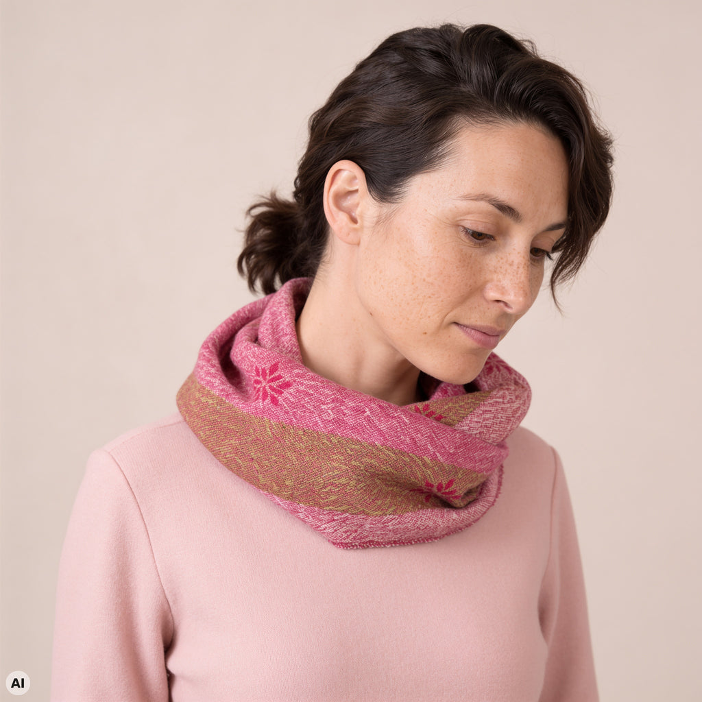 Loop pink – Nahaufnahme, mit KI bearbeitet