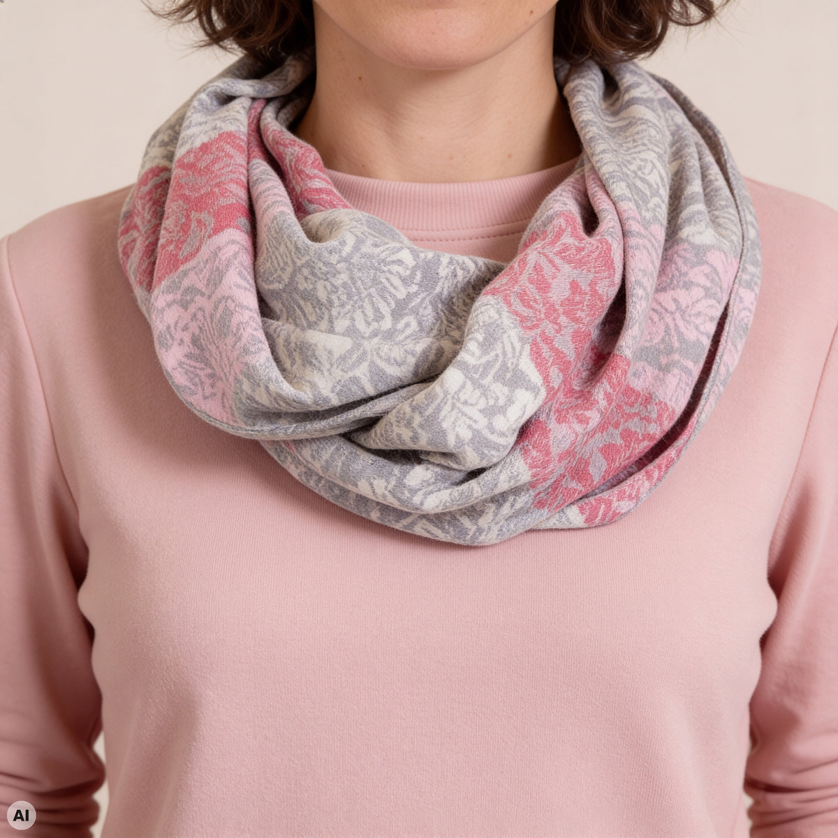 Loop rosa – Detailansicht, mit KI bearbeitet