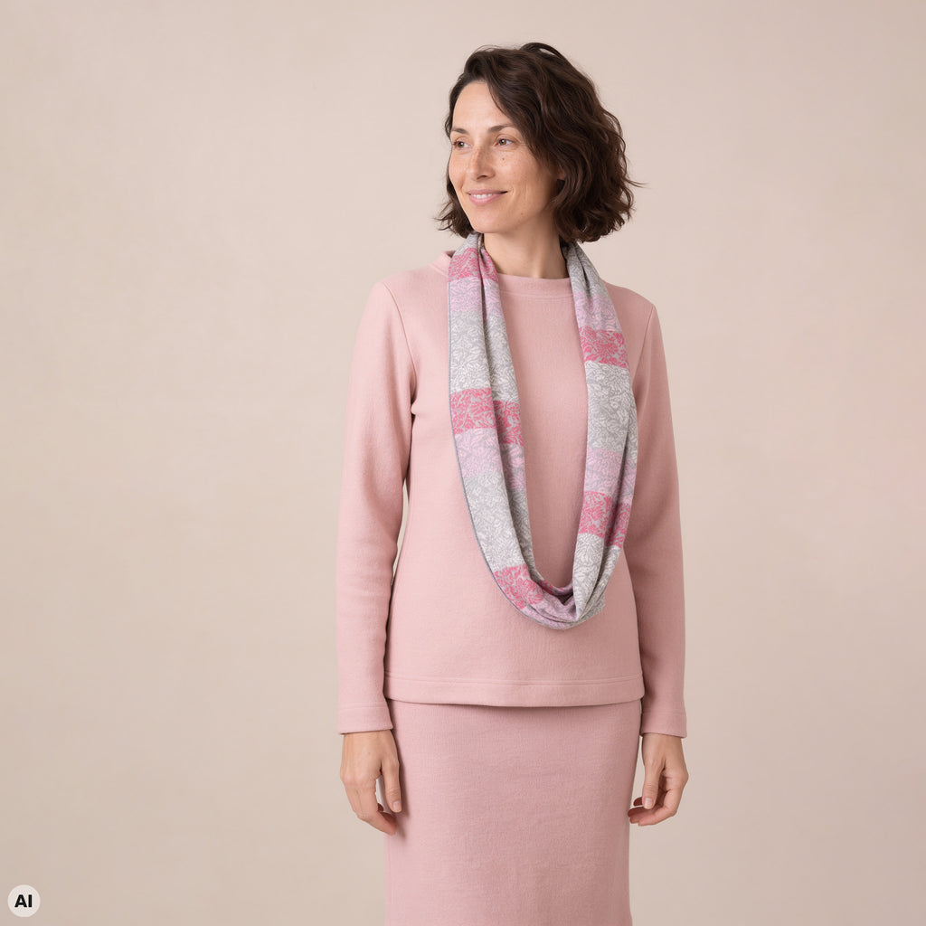 Loop rosa – Vorderansicht, mit KI bearbeitet