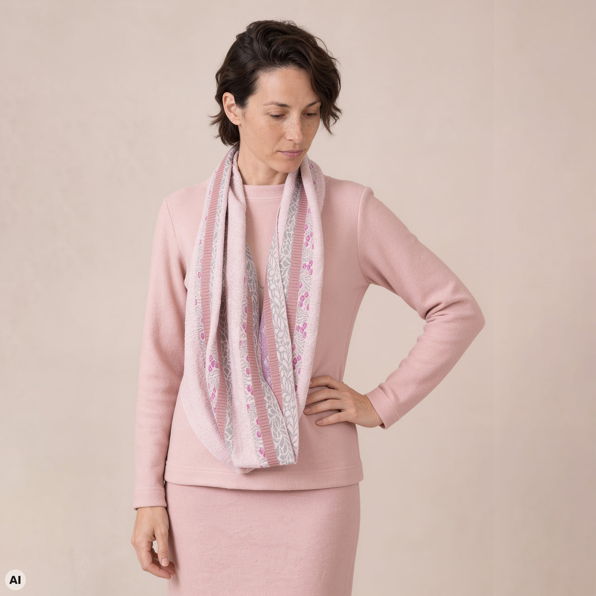 Loop rosa – Vorderansicht, mit KI bearbeitet