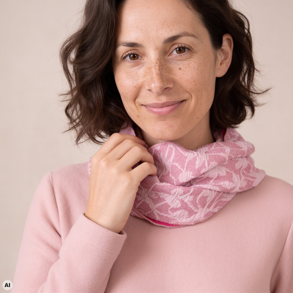 Loop rosa – Nahaufnahme, mit KI bearbeitet