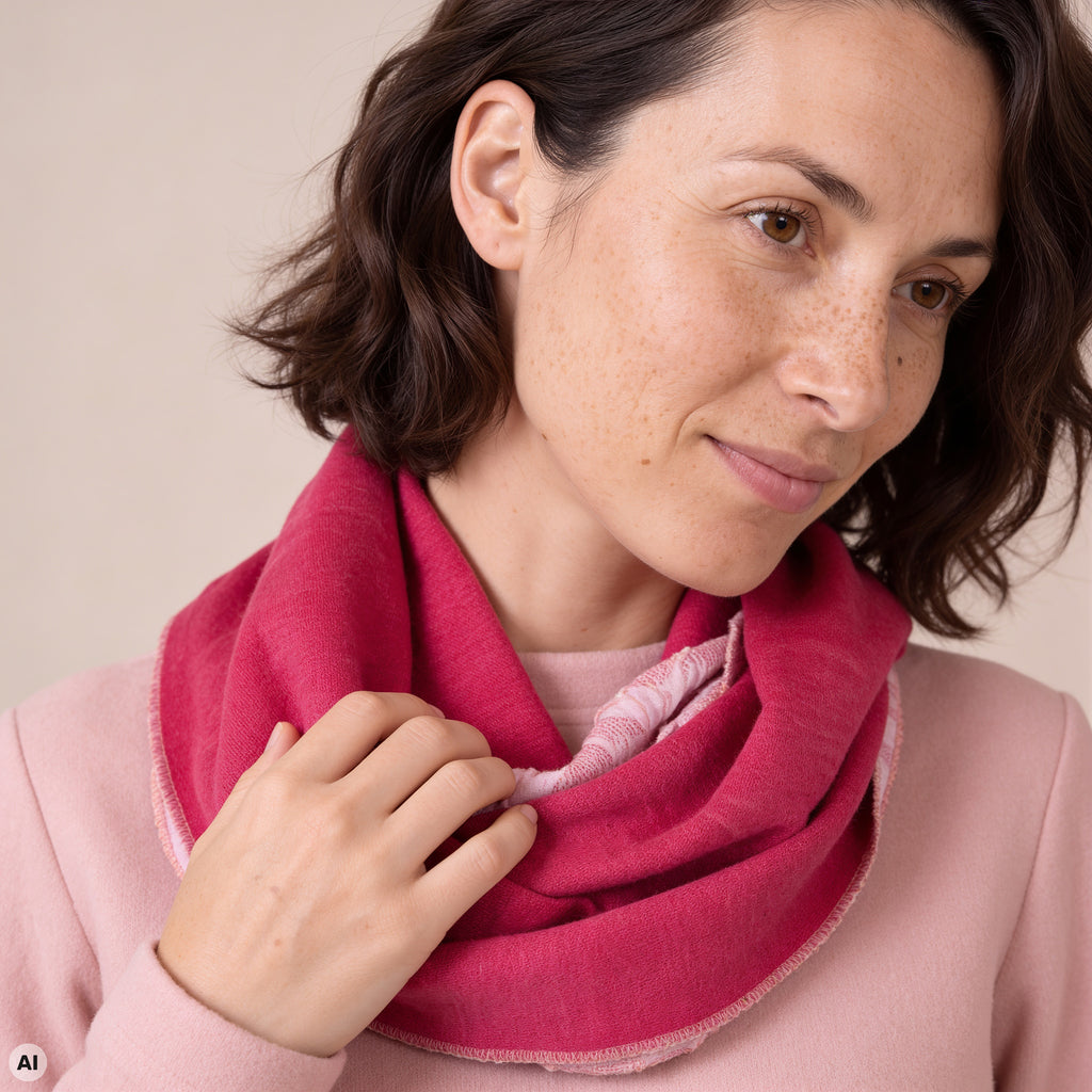 Loop rosa – Nahaufnahme, mit KI bearbeitet