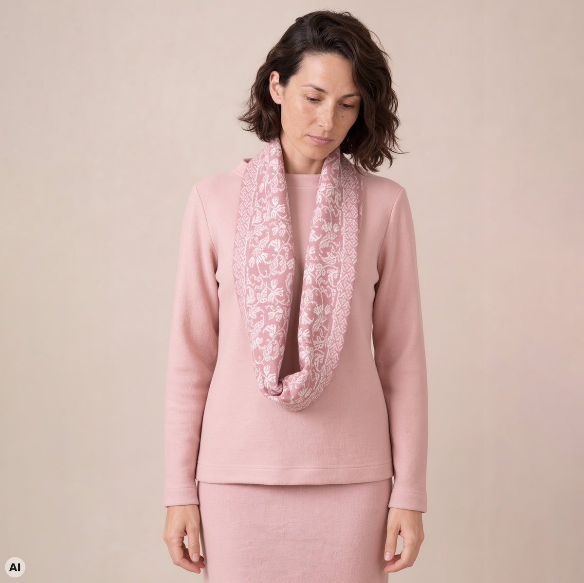 Loop rosa – Vorderansicht, mit KI bearbeitet