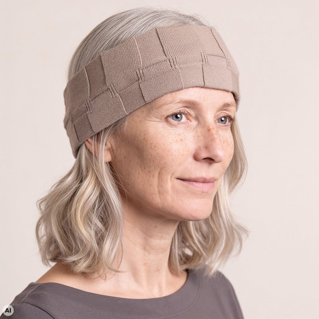Stirnband natur – Nahaufnahme, mit KI bearbeitet