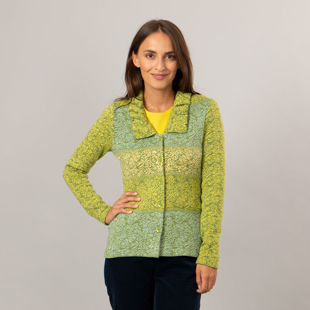 Jacke mit Rüschenkragen