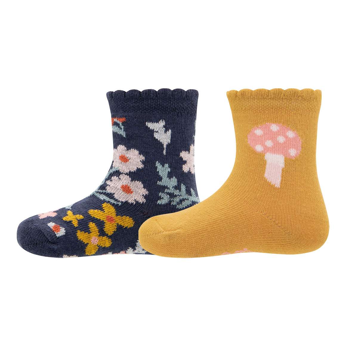 Socken Blümchen-Pilz | 2er-Pack