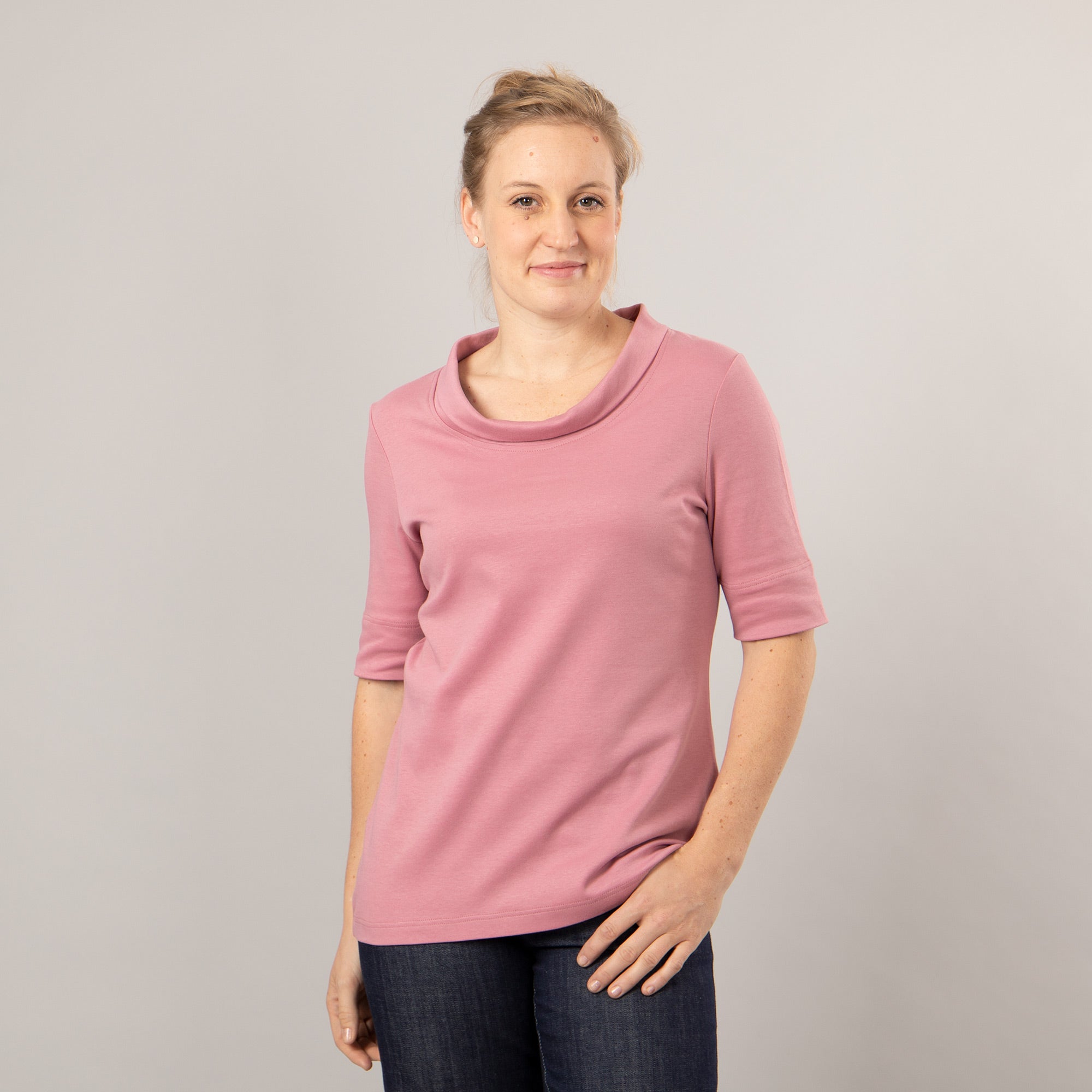 T-Shirt mit Klappkragen
