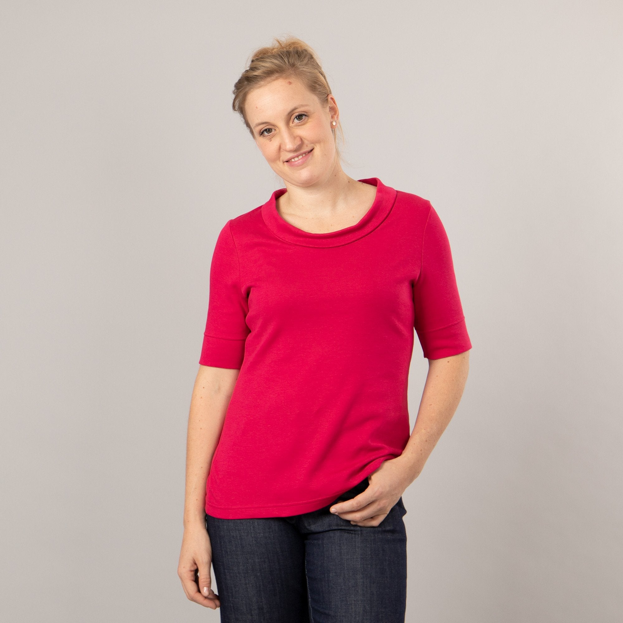 T-Shirt mit Klappkragen