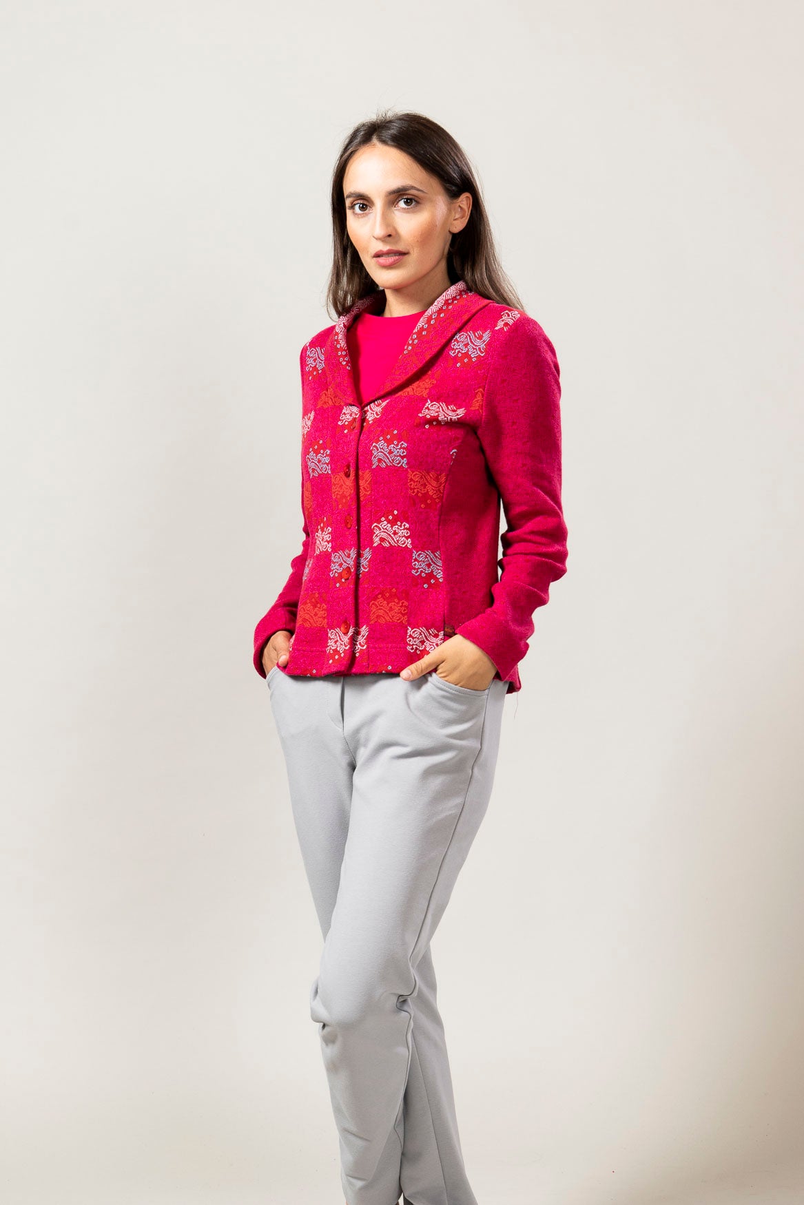 Schalkragenjacke