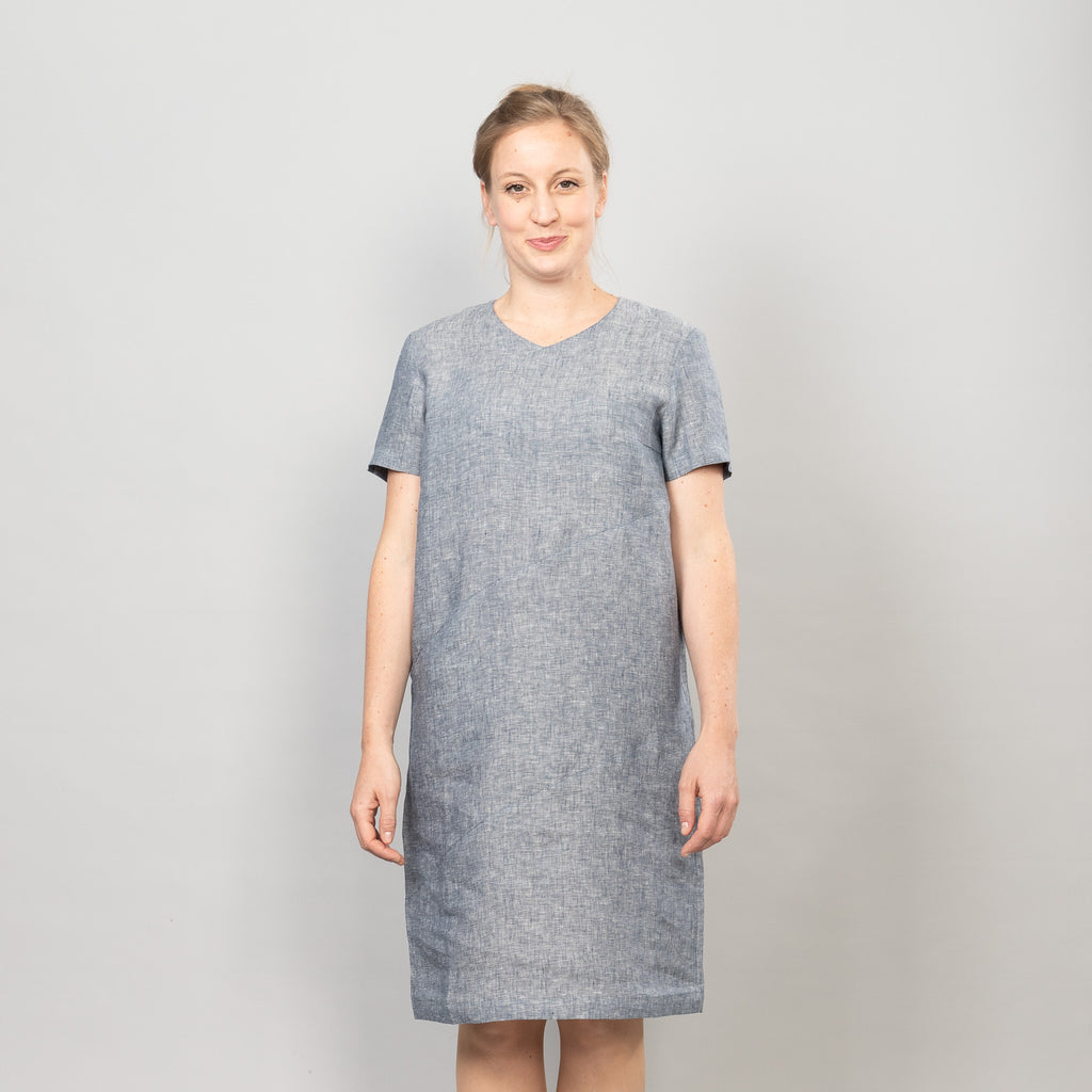Leinenkleid mit Tasche – Lena
