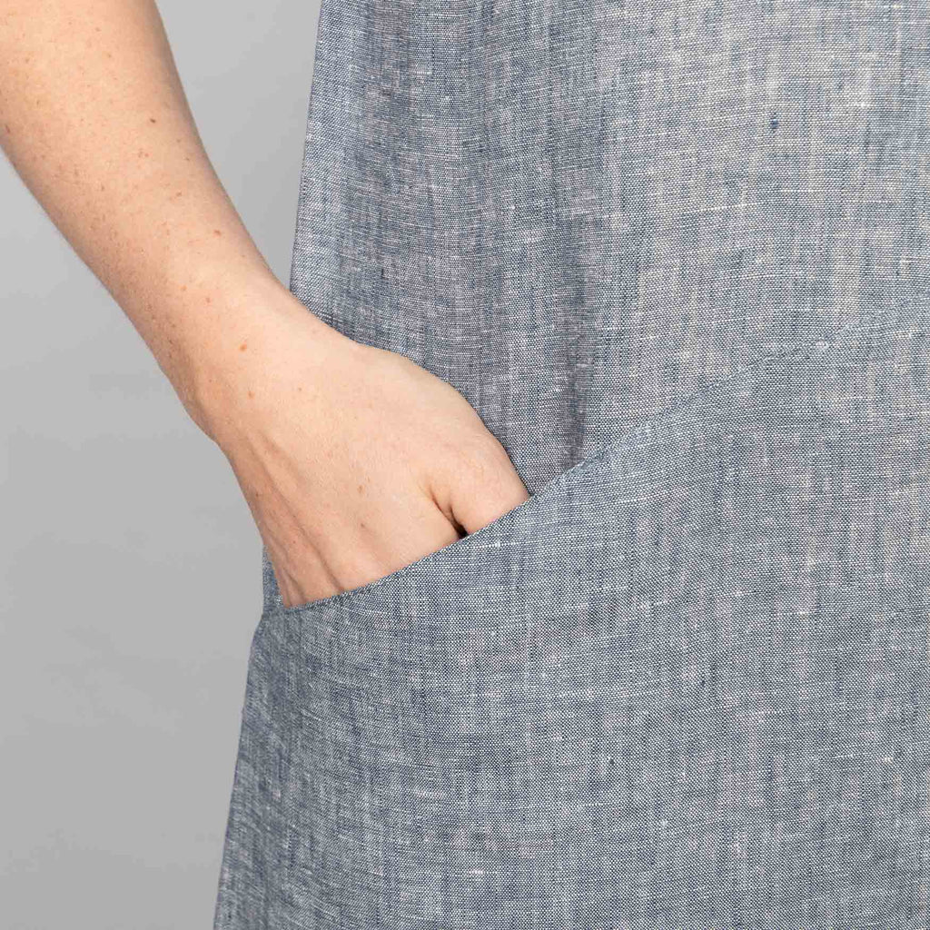 Leinenkleid mit Tasche – Lena
